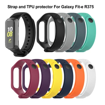 Силиконовый ремешок и чехол Forwelleny TPU Для Samsung Galaxy Fit e SM-R375 с защитной оболочкой, Мягкий браслет, ремешок для часов Fit-e