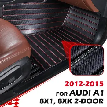 Изготовленные на заказ коврики из углеродного волокна для AUDI A1 (4 двери) 2012 2013 2014 2015 Ковровое покрытие для ног Аксессуары для интерьера автомобиля