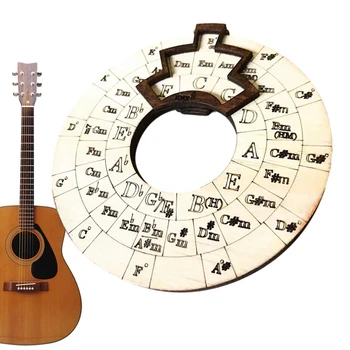 3 ШТ. Инструмент для обучения игре на гитаре Circle Of Fifths Wheel, инструмент для создания деревянной мелодии Circle Wooden Wheel