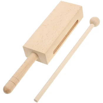 1 комплект деревянных ритм-инструментов Музыкальный деревянный блок, ударный инструмент с молотком