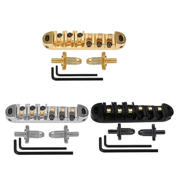 77HC Guitar Tune O-Matic Роликовый Седловой Мост и Шестигранный Ключ Комбинированный с Заменителями Шпилек для 6-струнной Электрогитары LP
