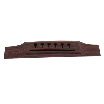 Практичный гитарный бридж коричневого цвета для 6-струнной акустической гитары для левшей