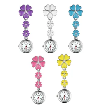 Часы для медсестры с четырехлистным клевером LANCARDO, брошь-брелок, подвеска, подвесные часы, карманные часы, светящиеся часы для медсестры, доктора медицины