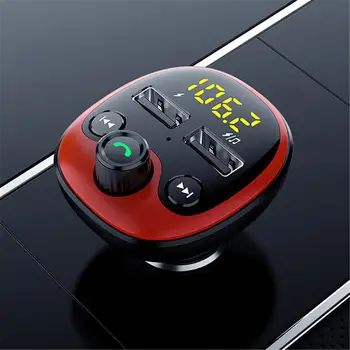 Автомобильный MP3-плеер, универсальное автомобильное зарядное устройство Bluetooth со светодиодным экраном, автомобильный прикуриватель с двумя USB-разъемами