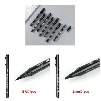 Черная ручка для рисования с тонким кончиком, линия рисования комиксов, аниме, Водонепроницаемая ручка для рисования