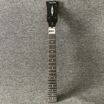 Гриф гитары AN131 LP Правая рука, 22 лады, длина чешуи 628 мм, Клен с розовым деревом, имеет повреждения для замены своими руками